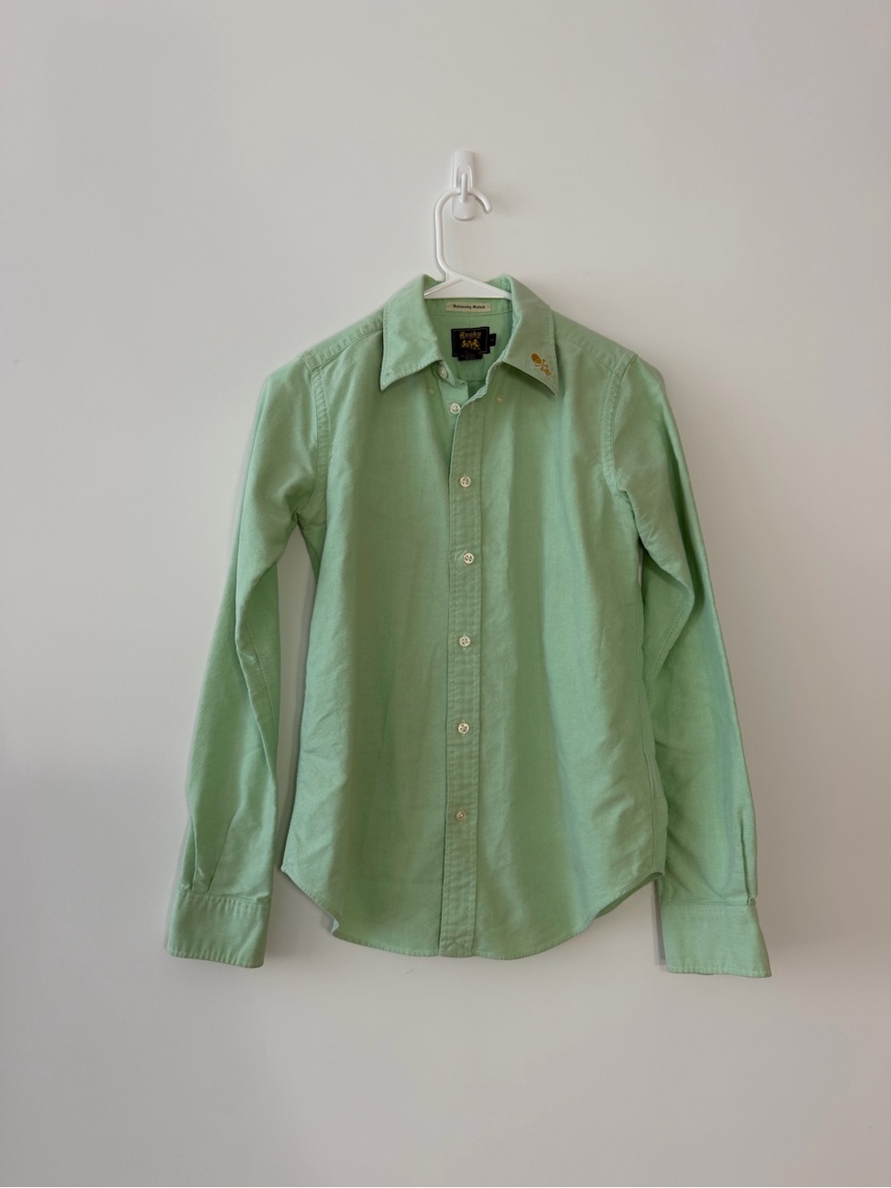Ralph Lauren Rudgby Green Long-Sleeve Button-Down Shirt